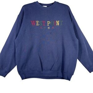 VINTAGE 90s West Point USMA Sweatshirt Men's XL Crew Made In USA MV Sport